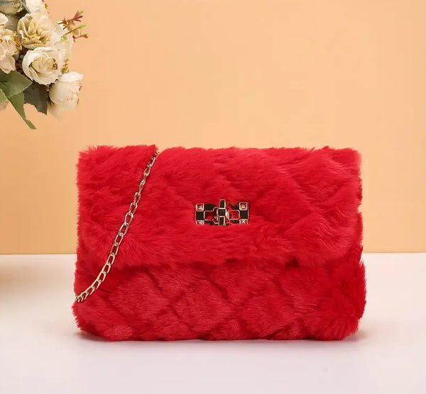 Faux Fur Cross-Body (4 Color Choices)