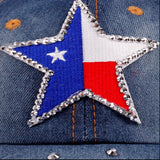 Distressed Denim Blingy "Texas Star" Cap