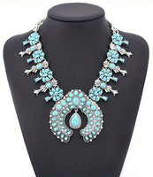 Squash Blossom Statement Necklace (6 Color Choices)