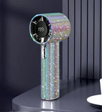 Rhinestone Portable Handheld Turbo Fan/Digital Display (3 Color Options)