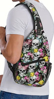 Floral Skull Sling Bag