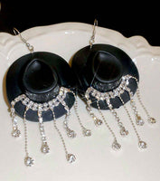 Western Cowboy Rhinestone Fringe Earrings (5 Colors Available)
