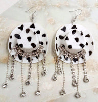 Western Cowboy Rhinestone Fringe Earrings (5 Colors Available)