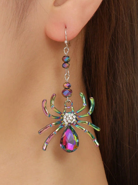 Halloween - Colorful Spider Earrings