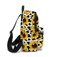 Sunflower & Cow Print Small Backpacks (2 Prints Available)