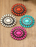 Western Style Faux Turquoise Hair Clip / Barrette - 4 Colors Available
