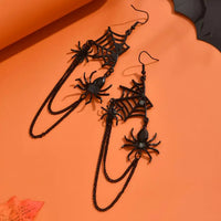 Halloween - Spiderwebs with Spiders Necklace & Earrings Set
