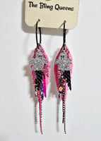 HALLOWEEN - Big & Boujee Custom Feather Earrings (Ghosts)