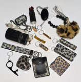 18 Piece Rhinestone Safety Key Chain Set (13 Choices Available)