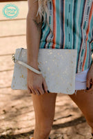 The Golden Heifer Bag/Wristlet