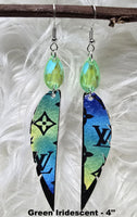 Teardrop Stones & Feathers Earrings (6 Choices)
