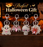 Halloween Rhinestone Key Chain/Purse Charm Set of 2 (2 Choices)
