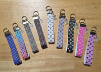 Faux Leather Key Chain Wristlet (9 Choices)