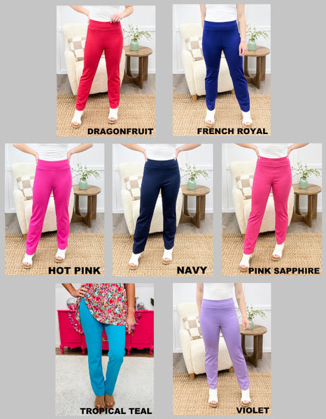 Dear Scarlett Women's Solid Straight Leg Magic Pants (Size 3XL Only) (7 Color Choices)