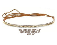 Western Faux Leather, Rhinestones, & Crystal Hat Band (6 Options Available)