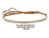 Western Faux Leather, Rhinestones, & Crystal Hat Band (6 Options Available)