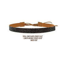 Western Faux Leather, Rhinestones, & Crystal Hat Band (6 Options Available)