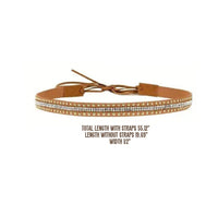 Western Faux Leather, Rhinestones, & Crystal Hat Band (6 Options Available)