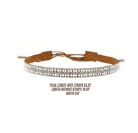 Western Faux Leather, Rhinestones, & Crystal Hat Band (6 Options Available)