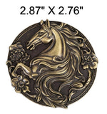 Western Engraved "Horse" Belt Buckle (2 Color Options)
