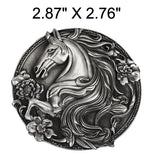 Western Engraved "Horse" Belt Buckle (2 Color Options)