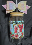 CHRISTMAS "Howdy Christmas" Glass Tumbler 16oz Cup/Beer Can