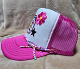 Handcrafted "Ice Coffee Princess" Trucker's Cap with Hat Chain