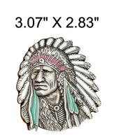 Western Engraved Indian Chief Buckle (2 Color Options)