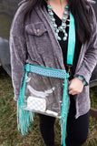 NEW PRINT - Jasmyn Clear Fringe Crossbody Bag