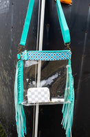 NEW PRINT - Jasmyn Clear Fringe Crossbody Bag