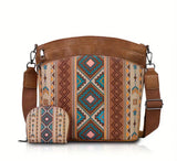 Aztec Crossbody/Shoulder Purse with Bonus Pouch (4 Color Choices)