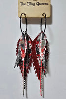 HALLOWEEN - Big & Boujee Custom Feather Earrings (Knives)