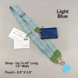 Crossbody Phone Strap with Zippered Pouch/Wallet (3 Color Choices)