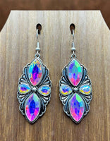 Western - Beaded Geometric Necklace with Matching Earrings (2 Styles Available)