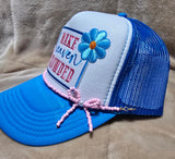 Handcrafted "Make Heaven Crowded" Trucker's Cap with Hat Chain