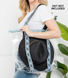 Hat Carrying Clear Beach Tote Bag (4 Color Options)
