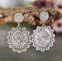 Western Aztec Sunburst Necklace with Matching Earrings