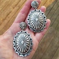 Western Aztec Sunburst Necklace with Matching Earrings
