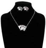 Spade Royal Flush Necklace & Earrings