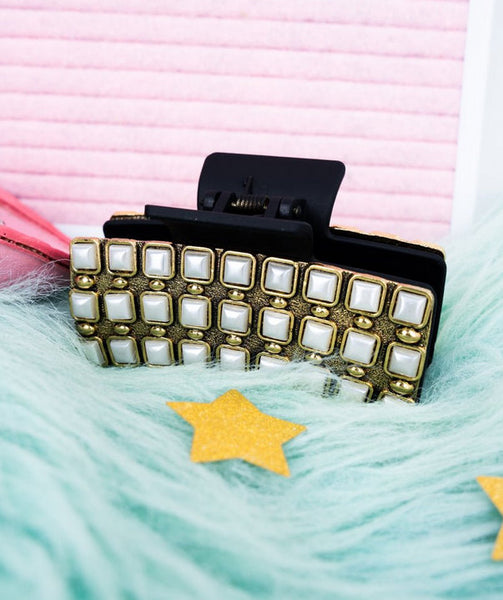 Feeling Special Pearl/Goldtone Hair Claw