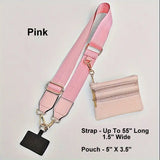 Crossbody Phone Strap with Zippered Pouch/Wallet (Variety of Color Choices)