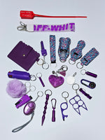 BIG 21 Piece Safety/Self Defense Key Chain (Lots of Prints & Color Selections)