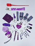 BIG 21 Piece Safety/Self Defense Key Chain (Lots of Prints & Color Selections)