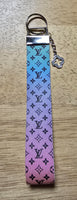 Faux Leather Key Chain Wristlet (9 Choices)
