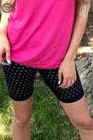 Rainy Night Rhinestone Biker Shorts