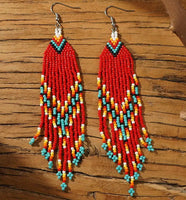 Boho-Chic Beaded Long Tassel Earrings (4 Color Choices)