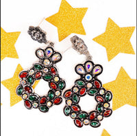 Christmas - Radiant Rodeo Wreath Earrings