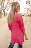 Rosa Kreek Pink Mesh Cardigan