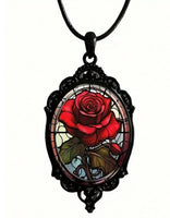 Beautiful Rose Necklace & Earrings Set