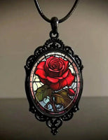 Beautiful Rose Necklace & Earrings Set